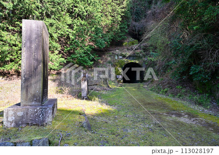 廃止閉鎖された鐘ヶ坂隧道（明治・昭和のトンネル）の様子 113028197