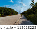竹富島の風景　島の道　八重山諸島 113028223