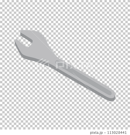立体的でシャープなスパナのイラスト 立体的でシャープなスパナのイラスト 113028441