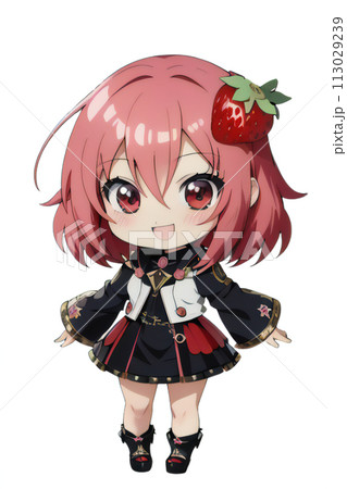 イチゴと女の子のイラスト 苺（いちご）と女の子のイラスト特集