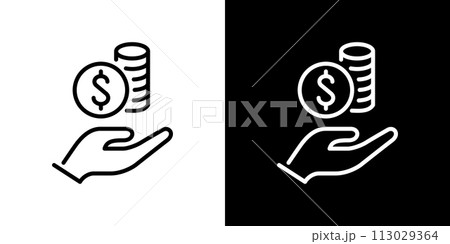 シンプルなドルのベクターアイコン シンプルなドルのベクターアイコン 113029364