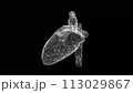 3D Heart on black background. Medical concept. Circulatory system. Business advertising backdrop. For title, text, presentation. 3d animation 113029867