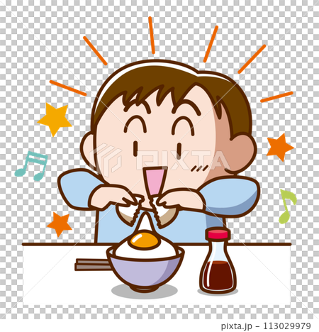 男孩在做蛋飯 男孩在做蛋飯 113029979