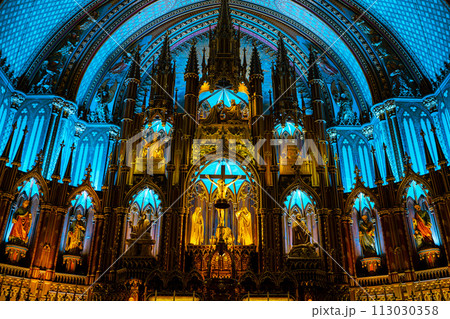 聖堂の煌びやかな内部 113030358