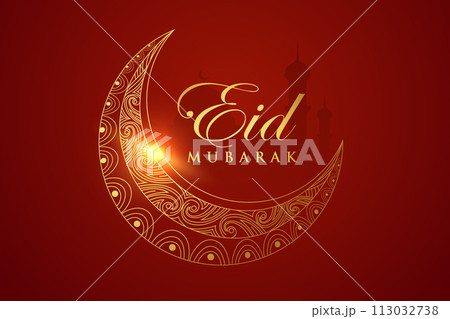 Vector Eid al-Fitr, Ramadhan decoration, Islamic background decorative greeting card 113032738