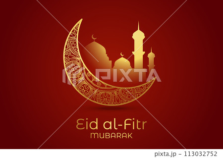 Vector Eid al-Fitr, Ramadhan decoration, Islamic background decorative greeting card Vector Eid al-Fitr, Ramadhan decoration, Islamic background decorative greeting card 113032752