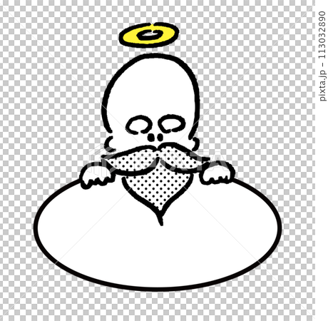 頭上戴著戒指的可愛鬍子神 113032890