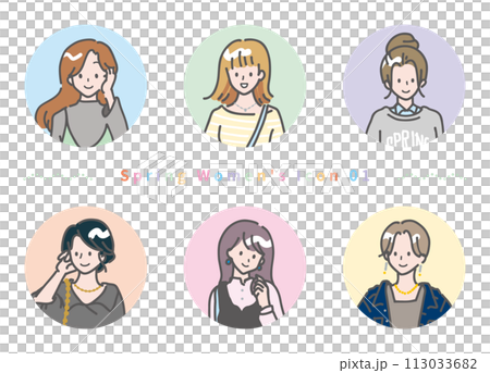 春天婦女圖標集 01 113033682