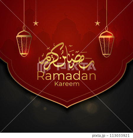 Vector Eid al-Fitr, Ramadhan decoration, Islamic background decorative greeting card Vector Eid al-Fitr, Ramadhan decoration, Islamic background decorative greeting card 113033921