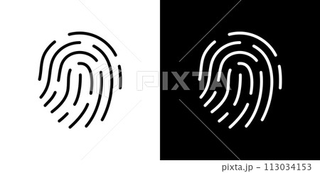 編集可能な指紋のベクターアイコン 113034153