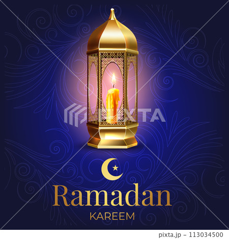 Vector Eid al-Fitr, Ramadhan decoration, Islamic background decorative greeting card Vector Eid al-Fitr, Ramadhan decoration, Islamic background decorative greeting card 113034500