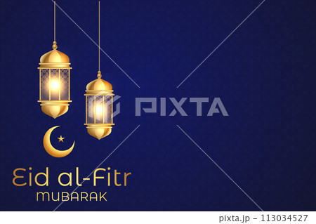 Vector Eid al-Fitr, Ramadhan decoration, Islamic background decorative greeting card Vector Eid al-Fitr, Ramadhan decoration, Islamic background decorative greeting card 113034527