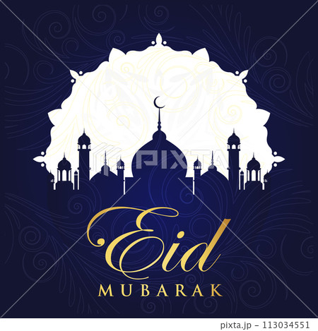 Vector Eid al-Fitr, Ramadhan decoration, Islamic background decorative greeting card Vector Eid al-Fitr, Ramadhan decoration, Islamic background decorative greeting card 113034551
