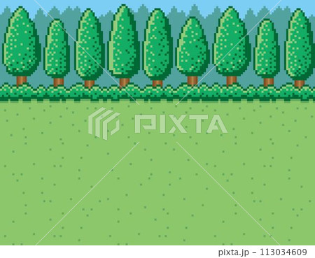 RPG風ドット絵　背景　森 113034609