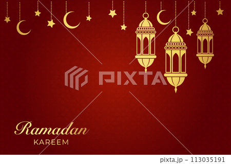 Vector Eid al-Fitr, Ramadhan decoration, Islamic background decorative greeting card 113035191