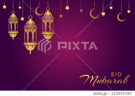 Vector Eid al-Fitr, Ramadhan decoration, Islamic background decorative greeting card 113035197