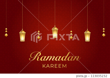 Vector Eid al-Fitr, Ramadhan decoration, Islamic background decorative greeting card 113035232