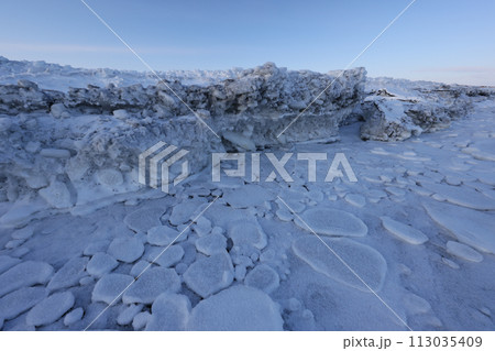 北海道佐呂間海岸流氷 113035409