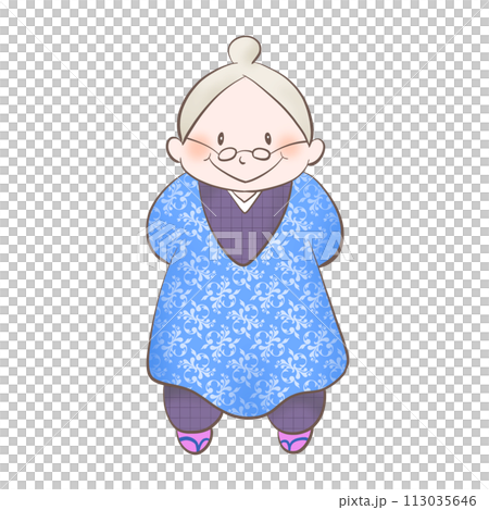 奶奶的可愛插畫 113035646