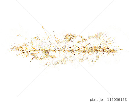 Gold colored particles,abstract shape element for design. Gold glitters. Gold colored particles,abstract shape element for design. Gold glitters. 113036128