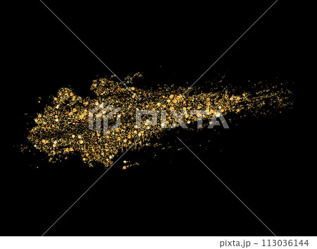 Gold colored particles,abstract shape element...のイラスト素材 [113036144] - PIXTA