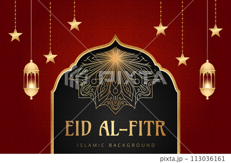 Vector Eid al-Fitr, Ramadhan decoration, Islamic background decorative greeting card Vector Eid al-Fitr, Ramadhan decoration, Islamic background decorative greeting card 113036161
