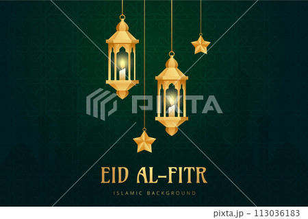 Vector Eid al-Fitr, Ramadhan decoration, Islamic background decorative greeting card 113036183