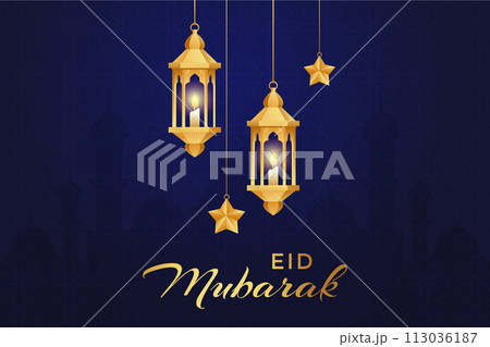 Vector Eid al-Fitr, Ramadhan decoration, Islamic background decorative greeting card Vector Eid al-Fitr, Ramadhan decoration, Islamic background decorative greeting card 113036187