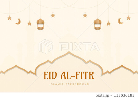 Vector Eid al-Fitr, Ramadhan decoration, Islamic background decorative greeting card 113036193