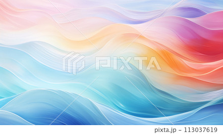 Colorful abstract background. 3d rendering, 3d illustration. Generate AI 113037619