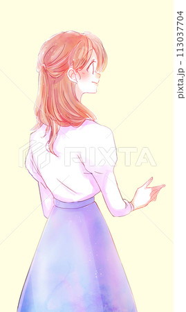 爽やかな女性　笑顔 113037704