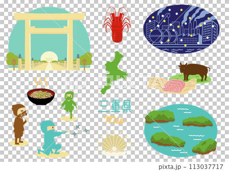 Mie prefecture illustration set 113037717