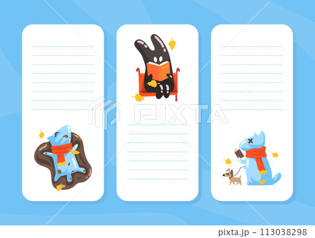 Notebook Page with Cute Funny Monsters, Agenda, Planner, Checklist and Other Stationeries Printable Templates Set Cartoon Vector Illustration Notebook Page with Cute Funny Monsters, Agenda, Planner, Checklist and Other Stationeries Printable Templates Set Cartoon Vector Illustration 113038298