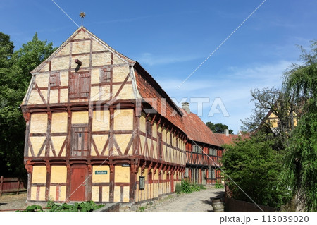 Old town in Aarhus, Denmark 113039020