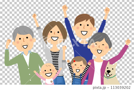 三代家庭舉起武器 三代家庭舉起武器 113039202