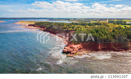 Rocky Shore on the Atlantic Ocean. Prince Edward Island, Canada Rocky Shore on the Atlantic Ocean. Prince Edward Island, Canada 113041107