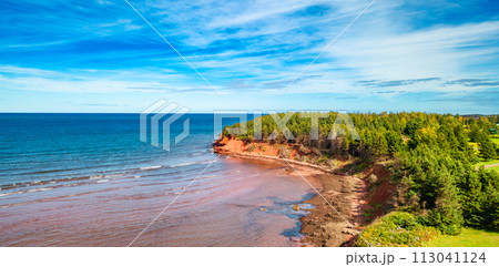 Rocky Shore on the Atlantic Ocean. Prince Edward Island, Canada Rocky Shore on the Atlantic Ocean. Prince Edward Island, Canada 113041124