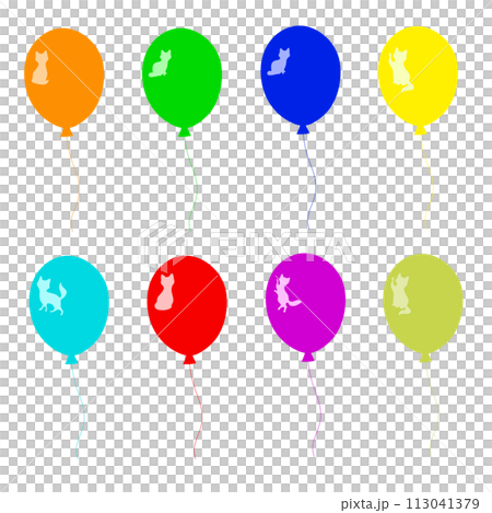 balloons with a spot in the shape of a cat balloons with a spot in the shape of a cat 113041379