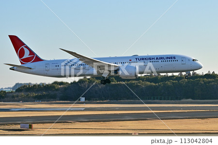 ターキッシュエアラインズ A787-9成田アブローチ 113042804
