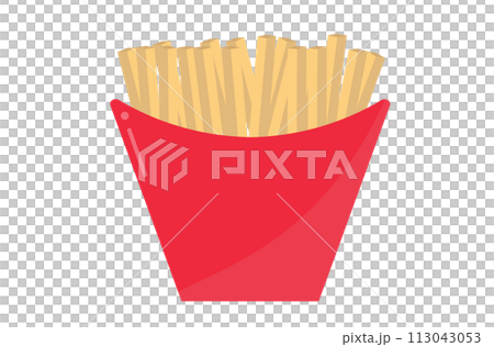 炸薯條。向量圖 113043053