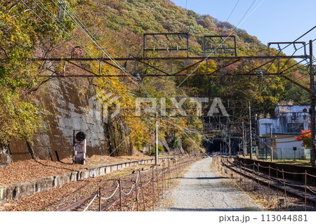群馬県安中市の秋 紅葉のアプトの道 旧熊ノ平駅 群馬県安中市の秋 紅葉のアプトの道 旧熊ノ平駅 113044881