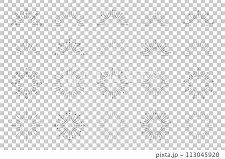 森伯斯特太陽射線向量插圖集變化重音框架設計 113045920