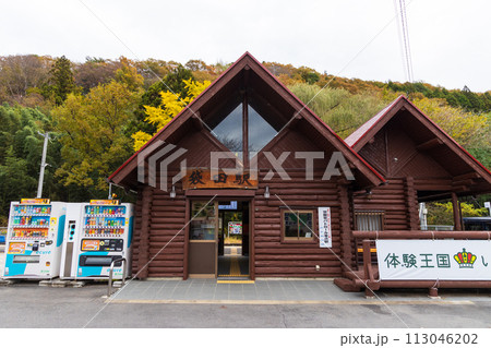 日本の駅舎 JR水郡線 袋田駅 日本の駅舎 JR水郡線 袋田駅 113046202