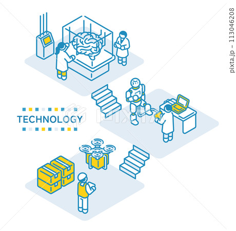 テクノロジーのアイソメトリック 113046208
