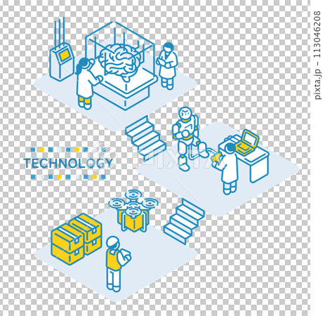 テクノロジーのアイソメトリック 113046208