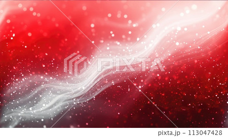 The red white hologram abstract picture in form of bright glitter wave. AIGX01. 113047428