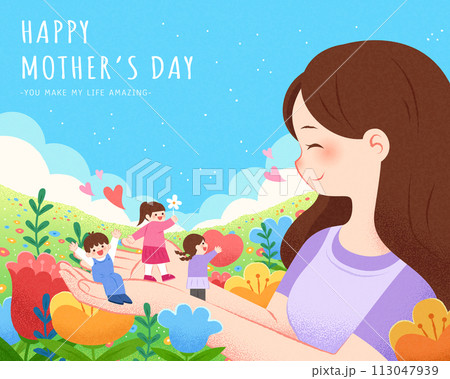 Mothers day greeting card Mothers day greeting card 113047939