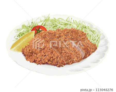 トンカツ（付け合わせ付き） 113048276