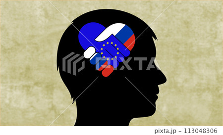 Russia and Europe shake hands in hopes of a swift ceasefire and peace 113048306