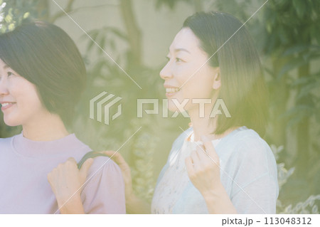 a forty-something woman a forty-something woman 113048312